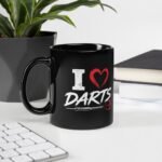 I Love Darts Coffee Mug black