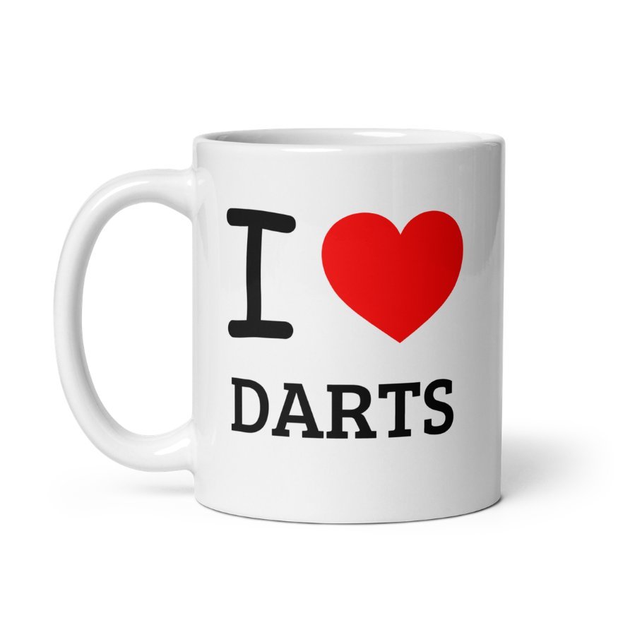 I Love Darts Coffee mug